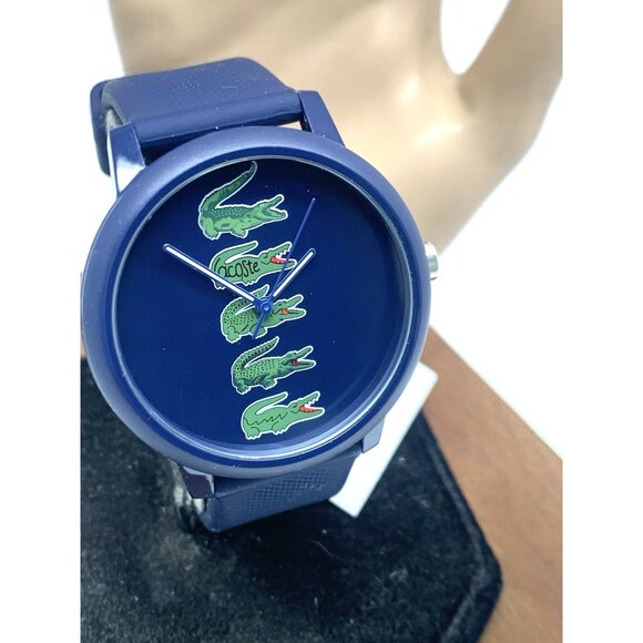 Lacoste Men's Watch 2011281 Holiday 12.12 Quartz Blue Dial Rubber Band 42mm - Picture 13 of 14